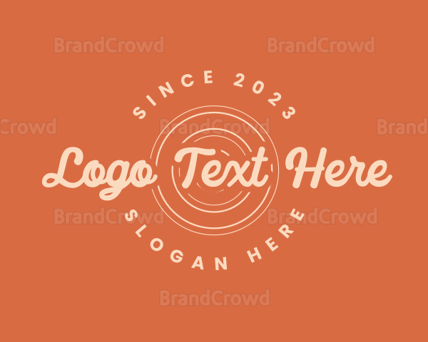 Retro Script Business Logo