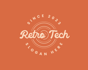 Retro Script Business logo design