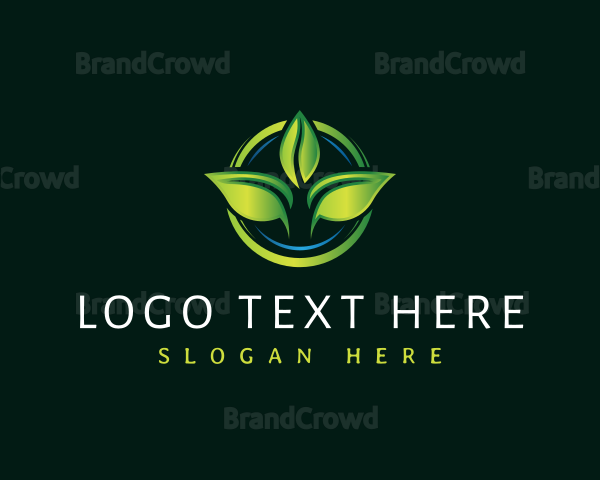 Leaf Landscaping Lawn Logo