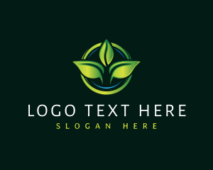 Leaf Landscaping Lawn Logo