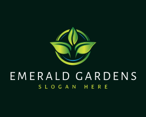 Leaf Landscaping Lawn logo design