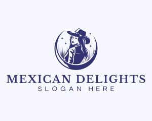 Cowgirl Hat Mexico logo design