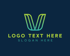 Outline - Startup Software Letter V logo design