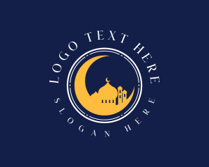 Eid Al Fitr - Muslim Mosque Moon logo design