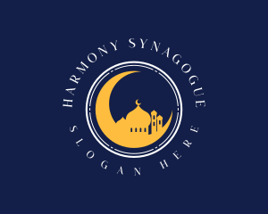 Synagogue - Muslim Mosque Moon logo design