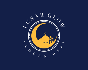 Muslim Mosque Moon logo design