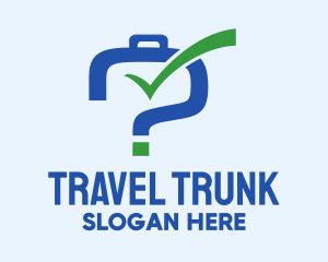 Suitcase - Blue Luggage Question logo design