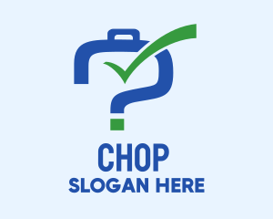 Online - Blue Luggage Question logo design