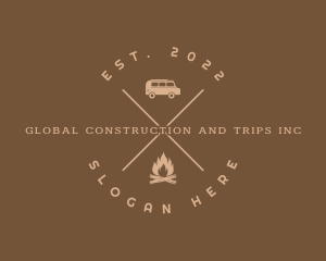 Campfire Adventure Trip Logo