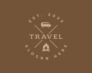 Campfire Adventure Trip Logo