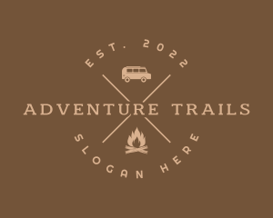 Campfire Adventure Trip logo design