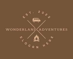 Campfire Adventure Trip logo design