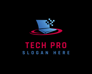 Laptop - Laptop Pixel Technology logo design