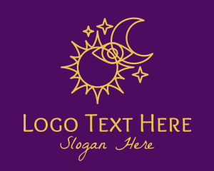 Stars - Star Sign Fortune Teller Eye logo design