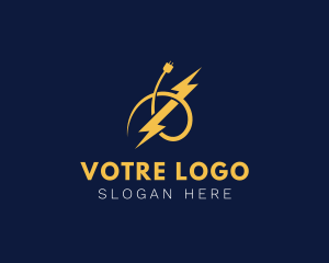 Electric Socket Lightning Bolt Logo