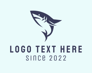 Shark Ocean Fishing Logo