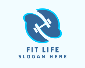 Fitness Gym Dumbbell Logo