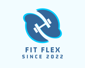 Fitness Gym Dumbbell logo design