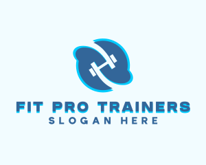 Fitness Gym Dumbbell logo design