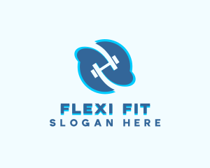 Fitness Gym Dumbbell logo design