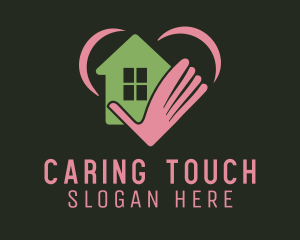 Caregiving - House Hand Charity logo design