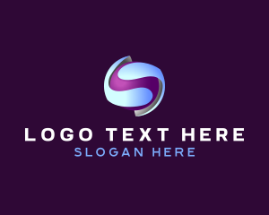 Purple - Sphere Software Tech Letter S logo design