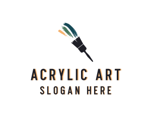 Acrylic - Paintbrush Home Renovation Painting logo design