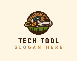 Tool - Forestry Woodcutter Tool logo design