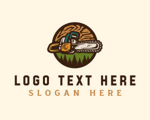 Lumberjack - Forestry Woodcutter Tool logo design