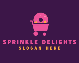 Donut Food Cart  logo design