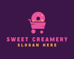 Donut Food Cart  logo design