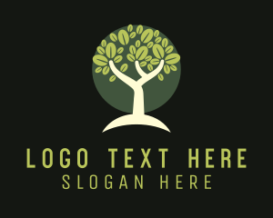 Leaf - Natural Wellness Tree logo design