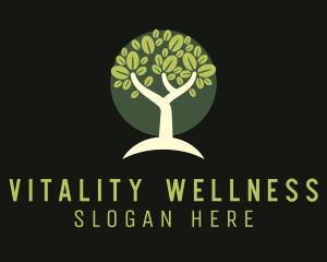 Natural Wellness Tree logo design