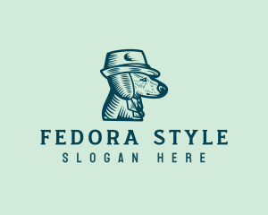 Fedora - Vintage Dog Fedora logo design