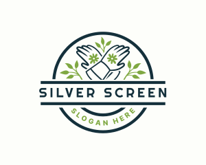 Trowel - Floral Garden Gloves Landscaping logo design