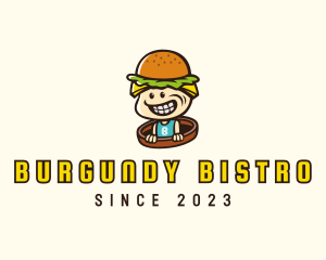 Happy Burger Kid logo design