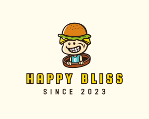 Happy Burger Kid logo design