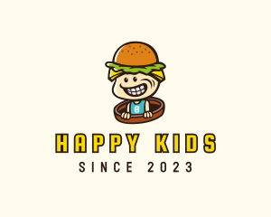 Happy Burger Kid logo design