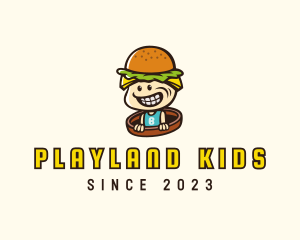 Happy Burger Kid logo design