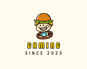 Hamburger - Happy Burger Kid logo design