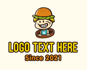 Hole - Burger Kid Mascot logo design