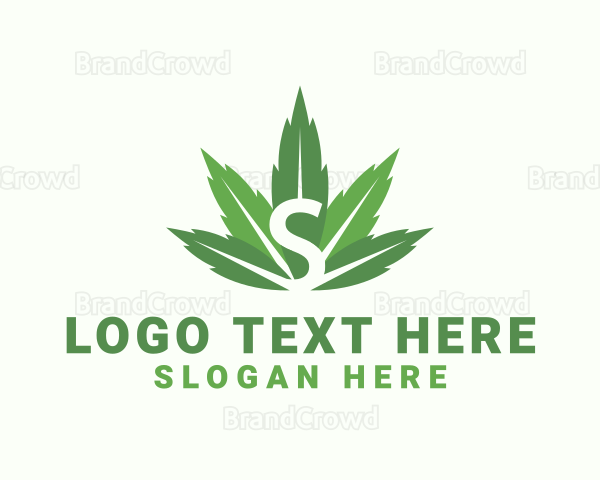 Cannabis Weed Letter S Logo