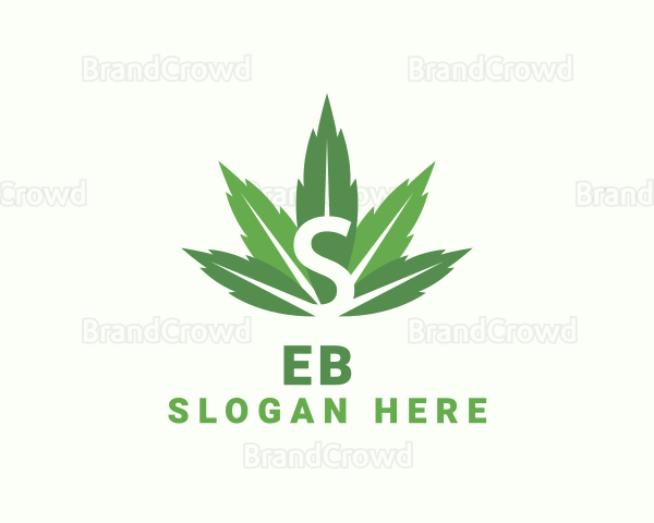 Cannabis Weed Letter S Logo
