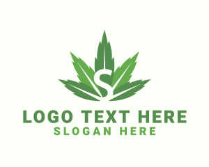 Hemp - Cannabis Weed Letter S logo design