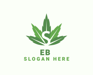 Cannabis Weed Letter S Logo