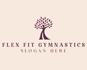 Yoga Woman Tree Logo