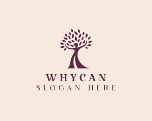 Yoga Woman Tree Logo