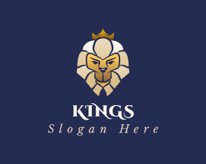 Gold Lion King logo design