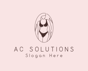 Sexy Woman Lingerie logo design