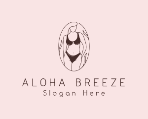 Sexy Woman Lingerie logo design